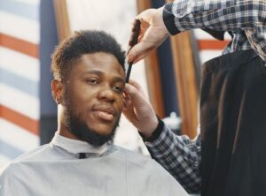 mid taper fade fluffy hair